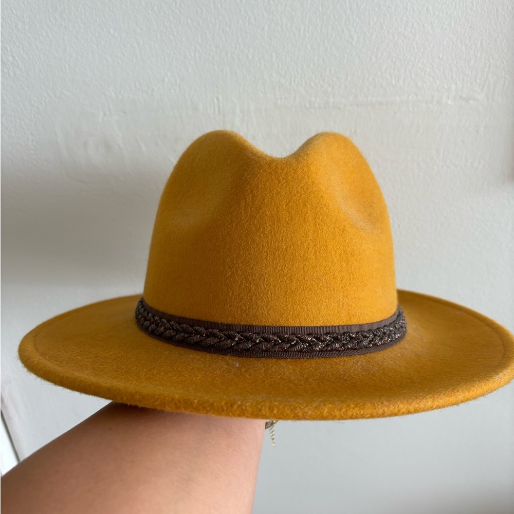 NWT Yellow Mustard Fedora Hat!
